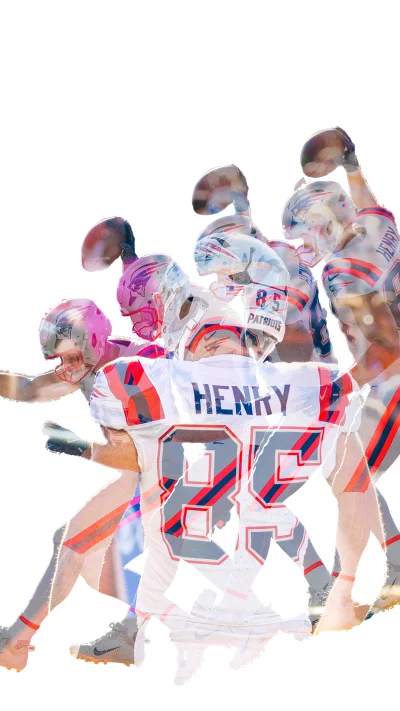 American Football Player Henry 85 in Action: Dynamic Multiple Exposure