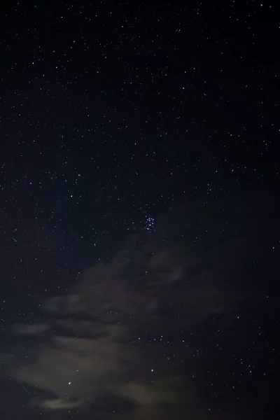 Pleiades Star Cluster Meteor Streak Night