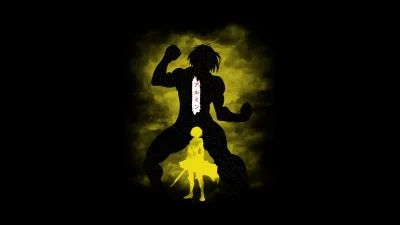 Epic Anime Hero with Glowing Power Aura and a Brave Warrior with Katana image