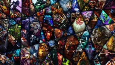 Vibrant Fantasy Character Collage Showcasing Diverse Gaming Heroes and Creatures image