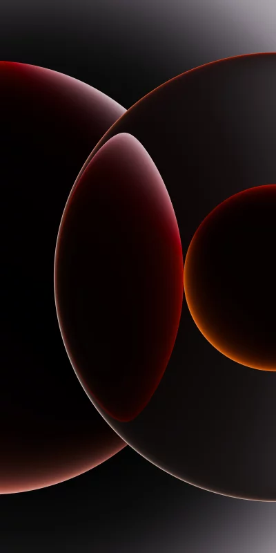 Abstract Dark Background with Glowing Red and Orange Curves