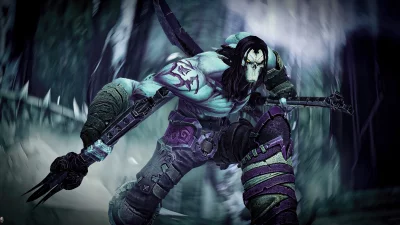 Darksiders II Character Death Posing with Scythe in Dynamic Battle Stance image