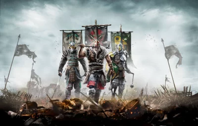 Epic Medieval Warriors: Viking, Samurai, and Knight United on Smoldering Battlefield image