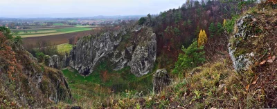 Scenic Limestone Cliffs and Forests Overlooking Polish Countryside image