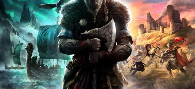 Epic Viking Warrior Leading Conquest: Longships, Northern Lights, and Castle Siege image