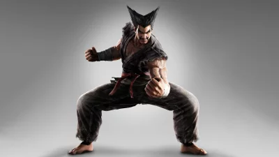 Kazuya Mishima from Tekken Ready for Combat in Powerful Martial Arts Stance image