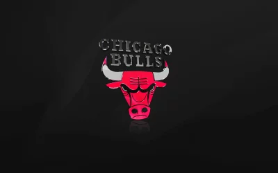 Dynamic 3D Chicago Bulls Logo with Metallic Reflection and Red Bull Head image