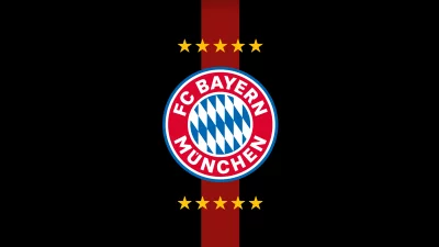 FC Bayern Munich Football Club Logo with Emblem on Black Background image