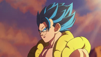 Gogeta Super Saiyan Blue Confident Anime Warrior Portrait image