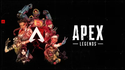 Apex Legends Video Game Characters Poster Featuring Diverse Legends on Dark Background image