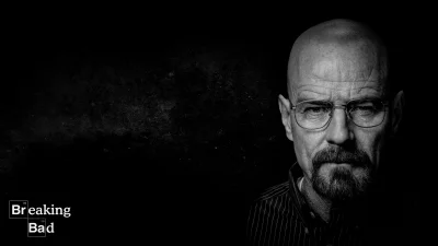 Bryan Cranston as Walter White in Dramatic Black and White Portrait image