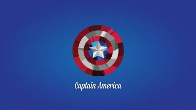 Iconic Captain America Shield Minimalist Design on Textured Blue Background image