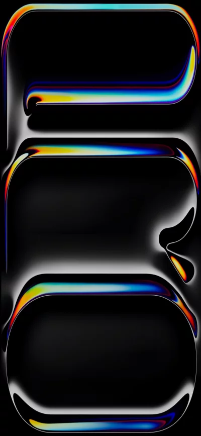 Abstract Refraction Light Effect with Rainbow Glow on Black Background