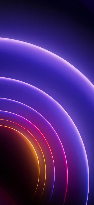 Dynamic Abstract Background with Vibrant Gradient Light Arcs on Dark Canvas image