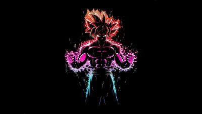 Dynamic Anime Warrior Goku Unleashing Power Cinematic Wallpaper image