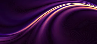 Abstract Digital Wave with Vibrant Purple and Gold Glow on Dark Background image