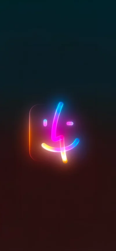 Vibrant Neon Smiley Face Icon