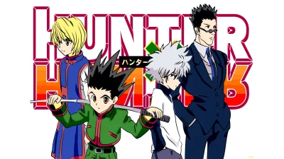 Hunter x Hunter Anime Main Characters Group Portrait Dynamic Pose Illustration image