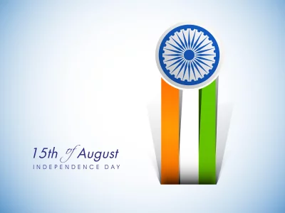 Indian Independence Day Celebration Modern Graphic Design Ashoka Chakra Flag Background Wallpaper image