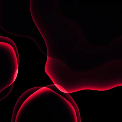 Dynamic Red Glowing Liquid Shapes on Black Abstract Background for Modern Tech image
