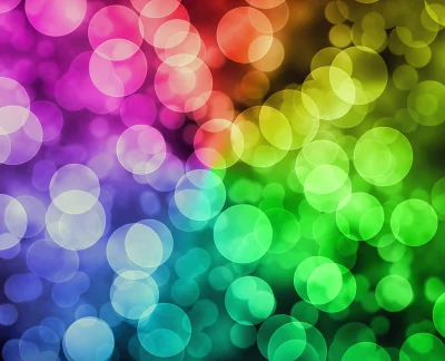 Dynamic Rainbow Bokeh Lights Glowing Abstract Digital Wallpaper Background image