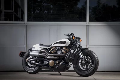 Custom Harley-Davidson Sportster S Motorcycle in Modern Urban Studio image