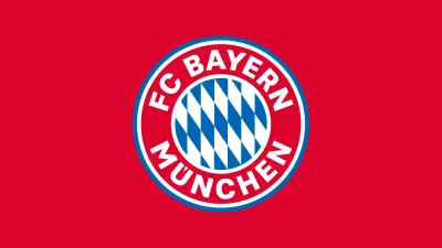 Official FC Bayern Munich Football Club Emblem on Dynamic Red Background image