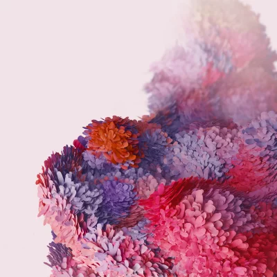 Abstract Floral Petal Layers Vibrant Gradient Texture Design image