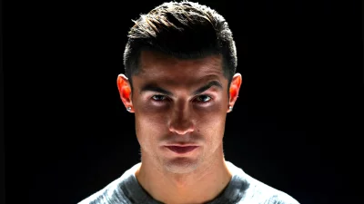 Intense Portrait of Cristiano Ronaldo, a Legendary Football Star image