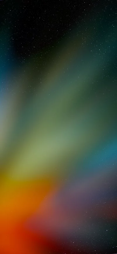 Cosmic Aurora Glow Abstract Background with Vibrant Colors and Stars
