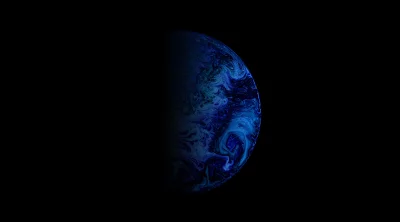 Abstract Blue Swirling Cosmic Planet on Dark Background image