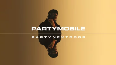 Dynamic PARTYNEXTDOOR Portrait for Partymobile Album Cover with Golden Reflection image
