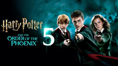 Harry Potter, Ron, Hermione Casting Spells, Order of the Phoenix Movie Poster image