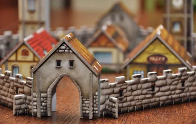 Detailed Miniature Medieval Town Models for Tabletop Games and Dioramas image