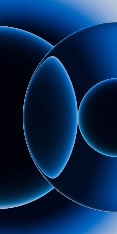 Abstract Blue Gradient Curves with Soft Light and Dark Background