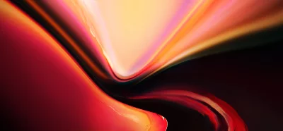 Vibrant Abstract Fluid Gradient Waves Background with Luminous Red and Orange Hues image