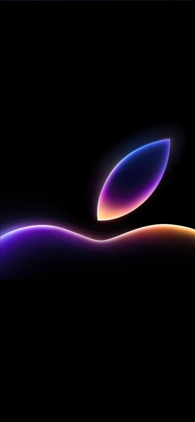 Mesmerizing Abstract Neon Waves with Vibrant Purple, Blue, and Orange Gradient Glow on Black Background image