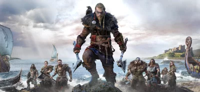 Epic Viking Warriors and Longships on a Rugged, Stormy Coast with Ancient Castle image