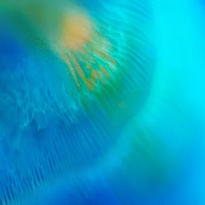 Vibrant Abstract Fluid Gradient Background with Shimmering Golden Particles and Wavy Textures image
