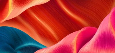 Dynamic Abstract Ribbon Waves Background with Vibrant Colors and Fluid Movement image