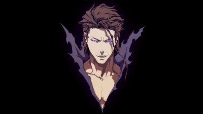 Anime Male Character with Confident Gaze and Mysterious Aura Digital Art image
