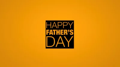 Vibrant Orange and Black Happy Father's Day Greeting Card Design image