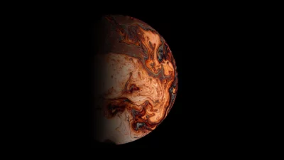 Abstract Planet Sphere with Vibrant Swirling Marble Pattern Wallpaper image