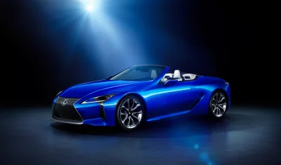 Lexus LC 500 Convertible Blue Luxury Sports Car Studio image