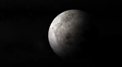 Cinematic Moon Surface Revealing Craters in Cosmic Space Wallpaper image