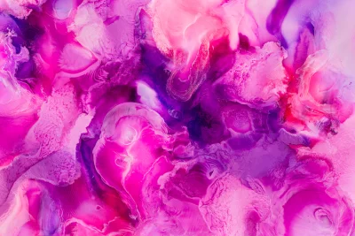 Vibrant Pink and Purple Fluid Abstract Art with Dynamic Swirls image