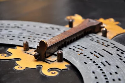 Vintage Mechanical Music Player Mechanism Detail image