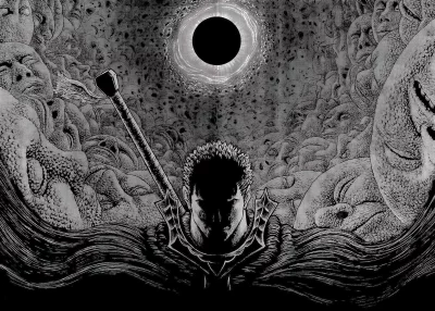 Dark Fantasy Warrior Guts Under Eclipse of Screaming Souls image