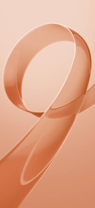Abstract Peach Ribbon Swirls Soft Smooth Background