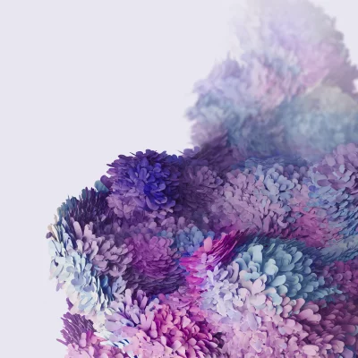 Vibrant Abstract Organic Petal Shapes: Dynamic Purple, Pink, Blue Textured Flow Background image